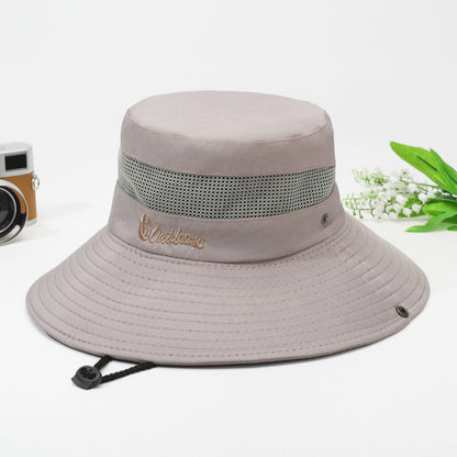 A 15CM wide-brim hat for men's outdoor use