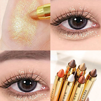 High-gloss double-headed pearlescent fine flash contour and brightening eyeshadow stick