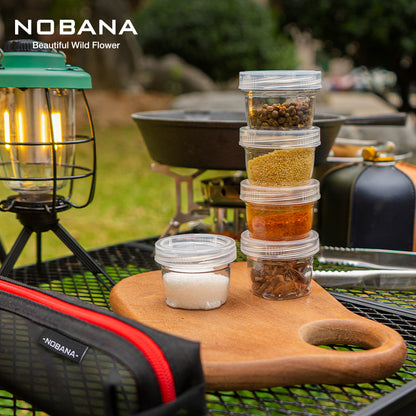 Outdoor portable spliced seasoning bottle 5 pieces suit