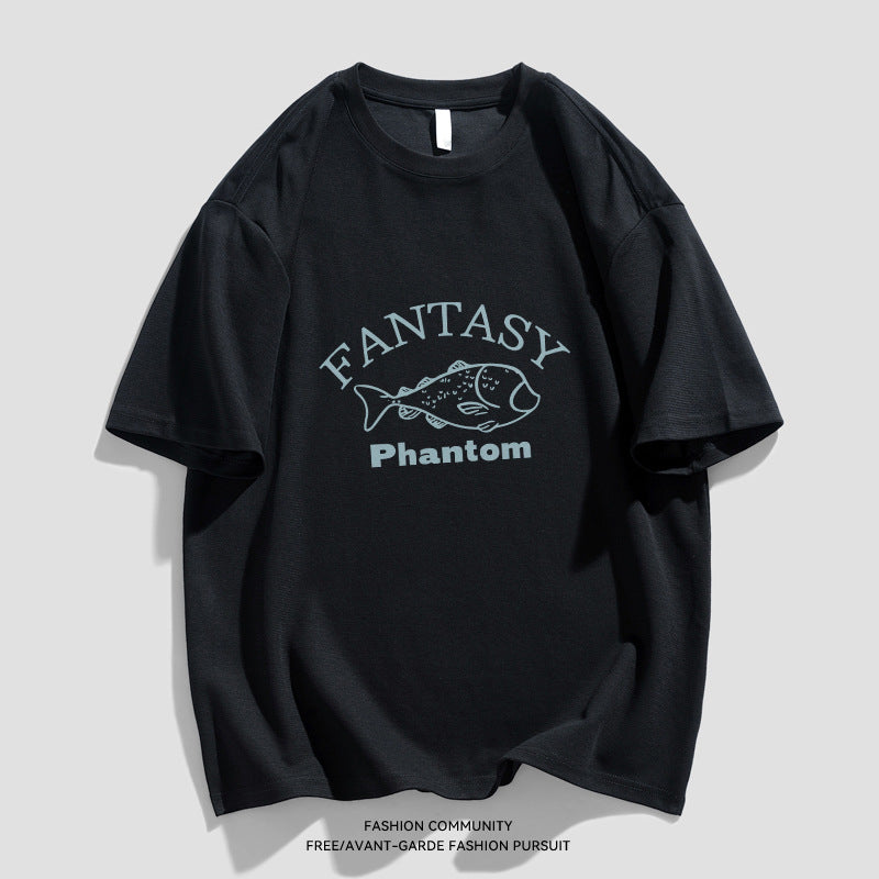 A versatile men's round-neck half-sleeved top