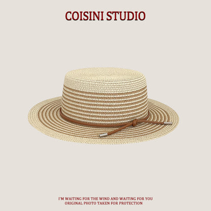 Handwoven Bag Large Capacity Straw Handbag Women's Sun Shade Straw Hat Casual Fashion Easiest for match Shoulder Bag