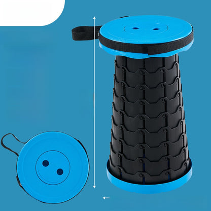 Portable telescopic folding stool
