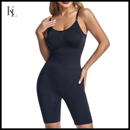 Flarixa Seamless Full Body Shaper – Tummy & Hip Control Slimming Bodysuit for Women black / S / CHINA