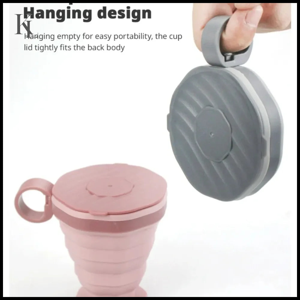 Folding Portable Coffee Cup Outdoor with Lid