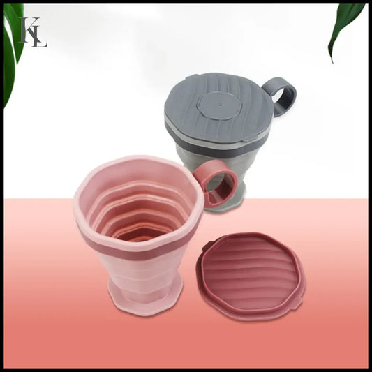 Folding Portable Coffee Cup Outdoor with Lid