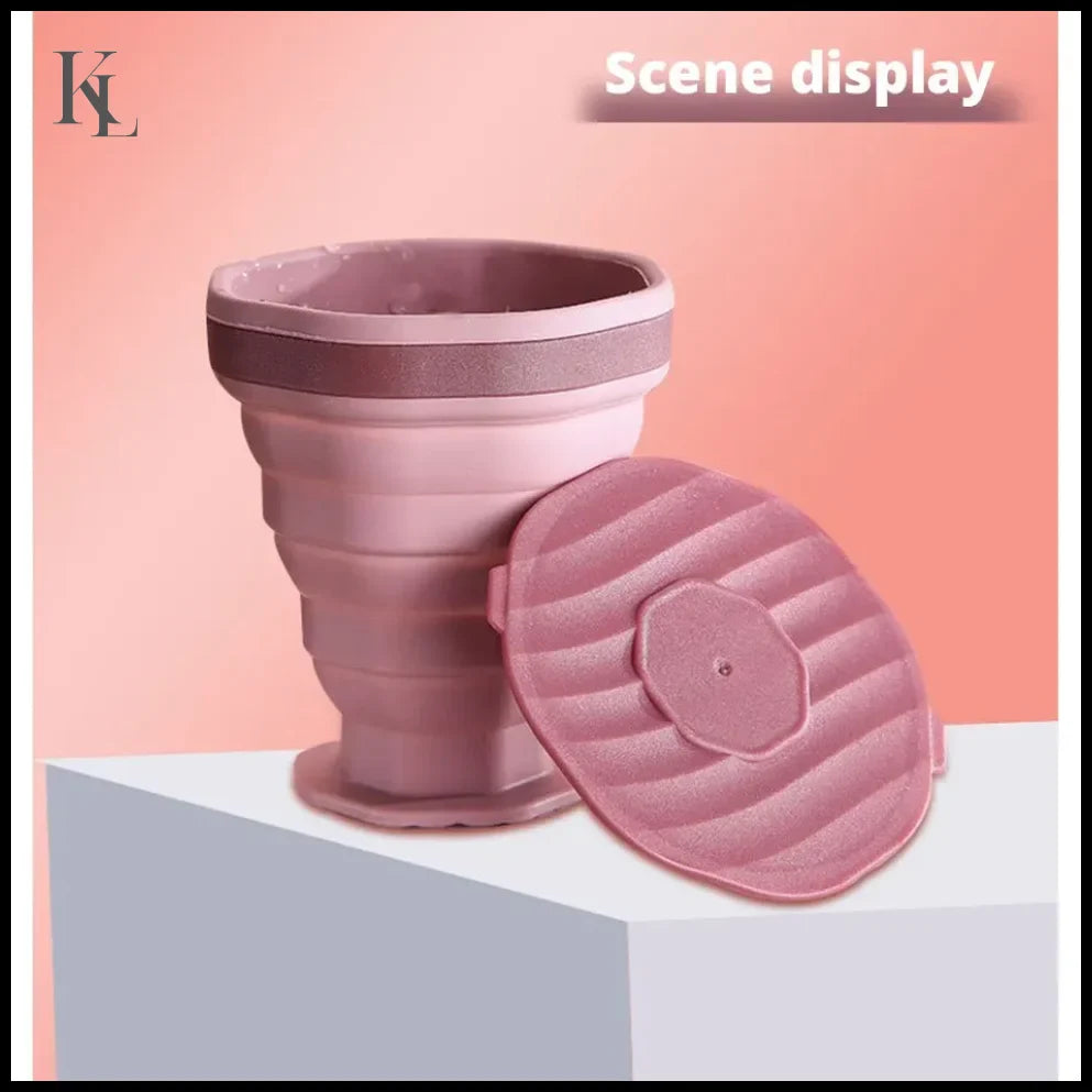 Folding Portable Coffee Cup Outdoor with Lid