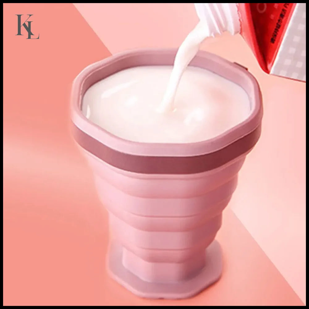 Folding Portable Coffee Cup Outdoor with Lid