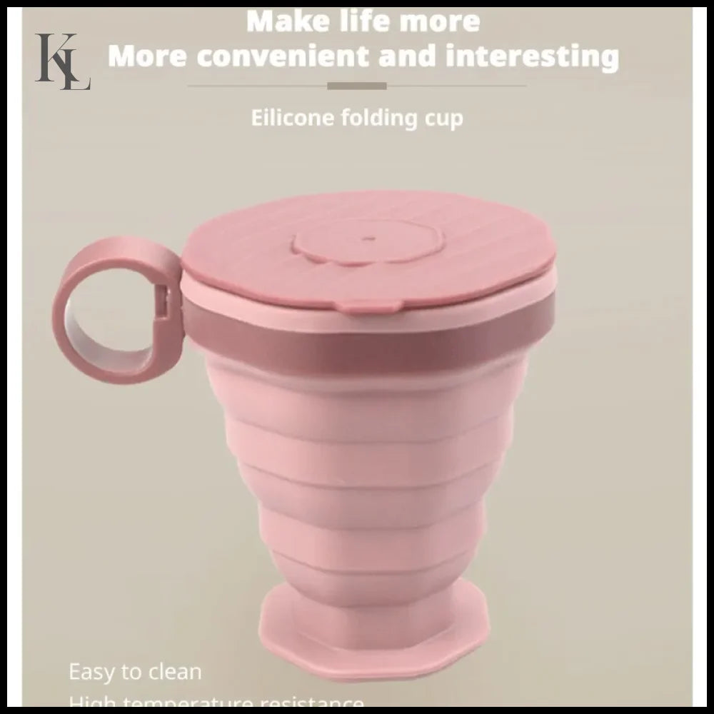 Folding Portable Coffee Cup Outdoor with Lid