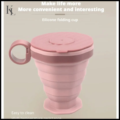 Folding Portable Coffee Cup Outdoor with Lid