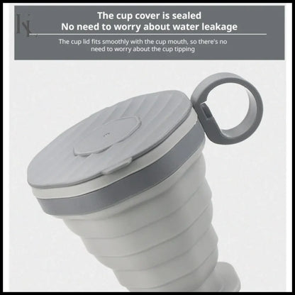 Folding Portable Coffee Cup Outdoor with Lid