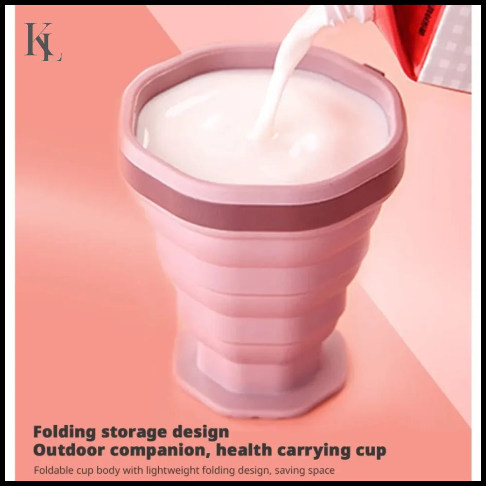Folding Portable Coffee Cup Outdoor with Lid