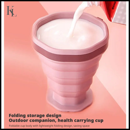 Folding Portable Coffee Cup Outdoor with Lid