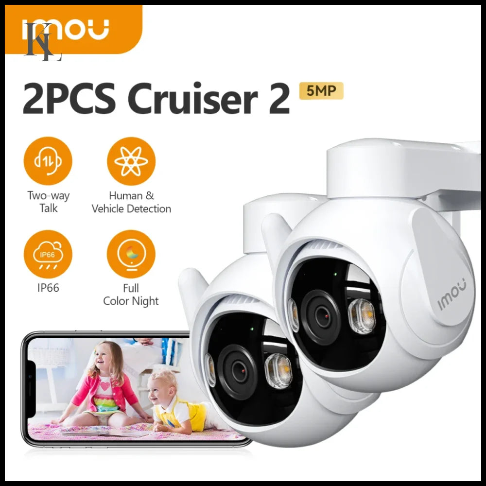 IMOU 2PCS Cruiser 2 5MP Wi-Fi Outdoor Safe Camera