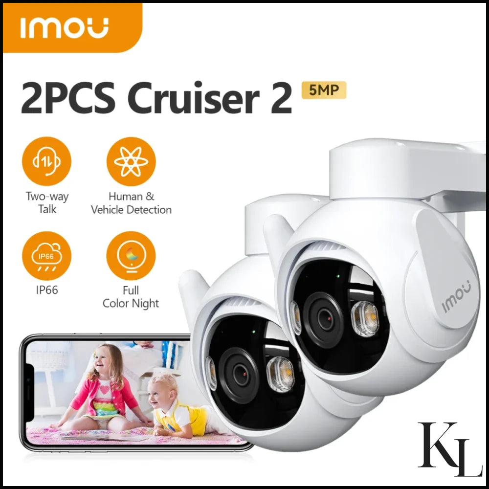IMOU 2PCS Cruiser 2 5MP Wi-Fi Outdoor Safe Camera
