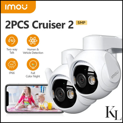 IMOU 2PCS Cruiser 2 5MP Wi-Fi Outdoor Safe Camera