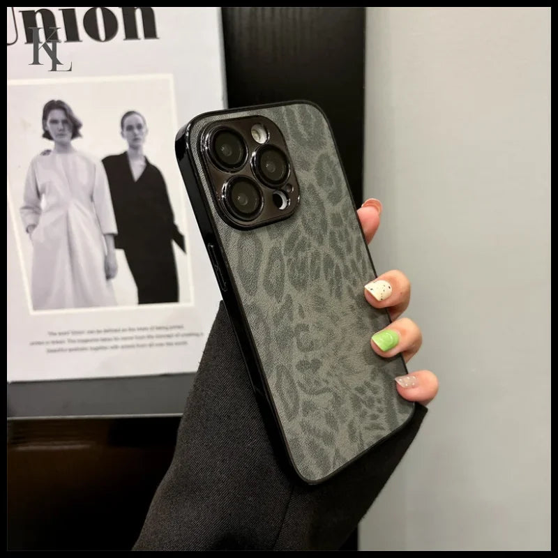 Leopard Print IPhone Case BK / For iPhone 14 Plus