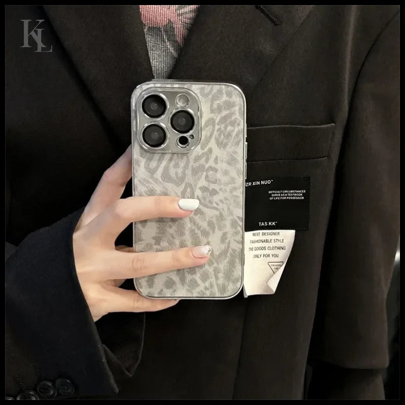 Leopard Print IPhone Case GY / For iPhone 13