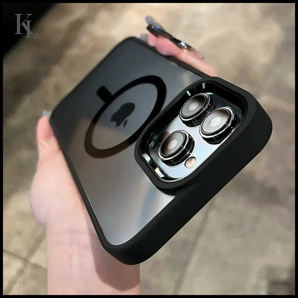 Magnetic Clear Armor Magsafe IPhone Case black / For iPhone 11Pro Max