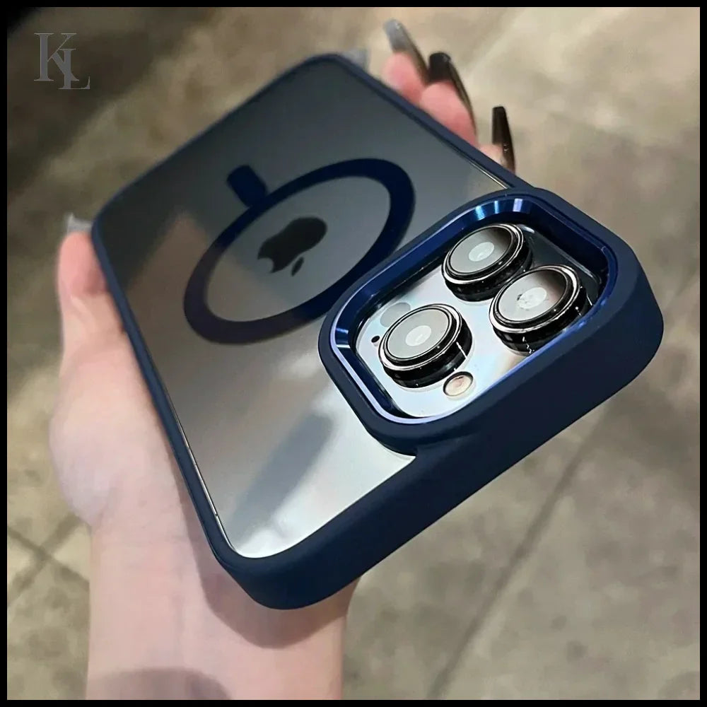 Magnetic Clear Armor Magsafe IPhone Case Blue / For iPhone 11 Pro