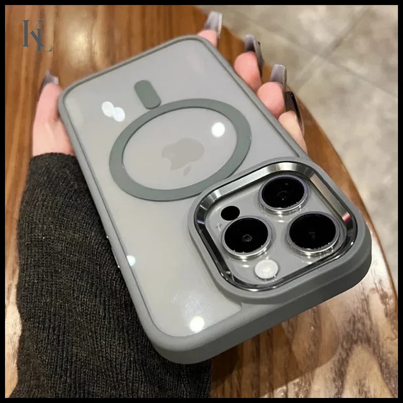 Magnetic Clear Armor Magsafe IPhone Case new gray / For iPhone 11Pro Max