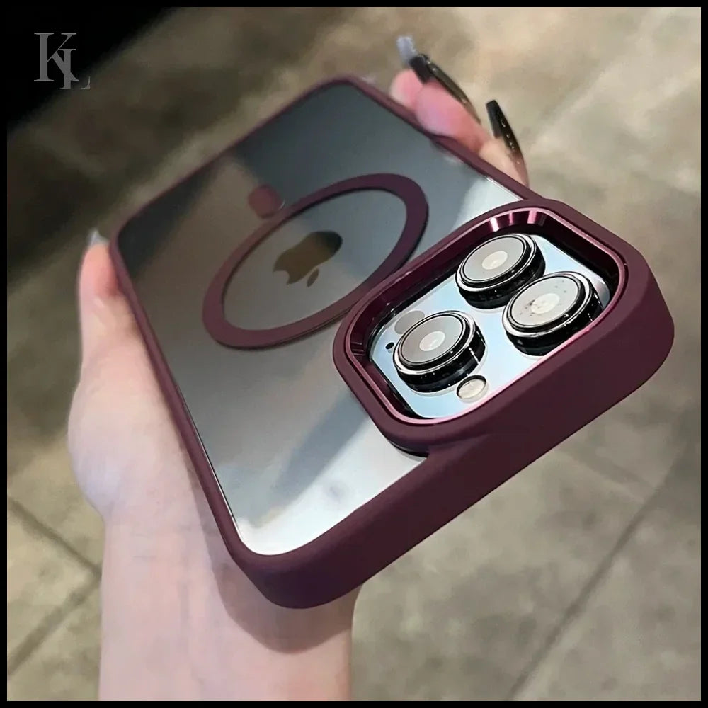 Magnetic Clear Armor Magsafe IPhone Case plum / For iPhone 11 Pro