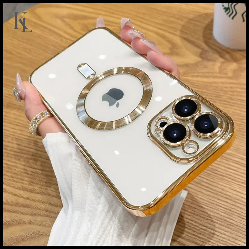 Magnetic Plating IPhone Case Gold / For iPhone 11Pro Max