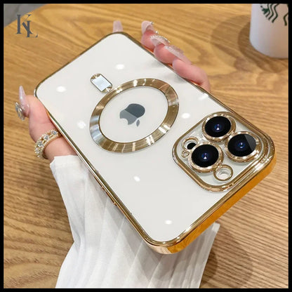 Magnetic Plating IPhone Case Gold / For iPhone 11Pro Max