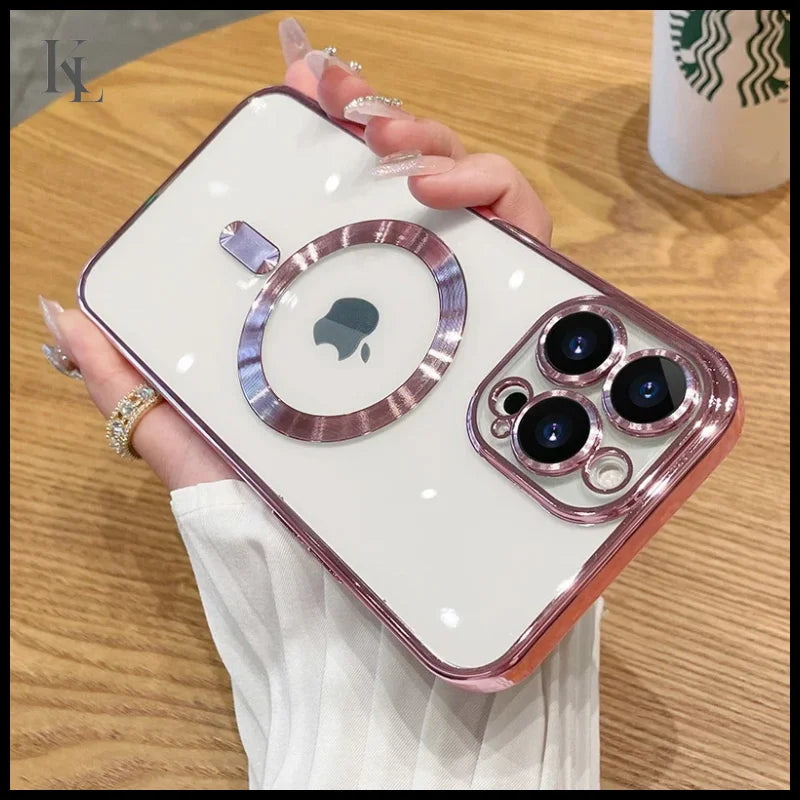 Magnetic Plating IPhone Case Pink / For iPhone 11Pro Max