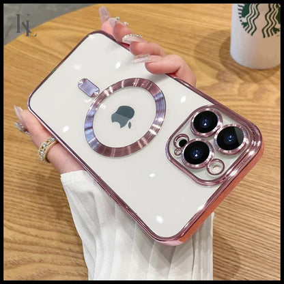 Magnetic Plating IPhone Case Pink / For iPhone 11Pro Max