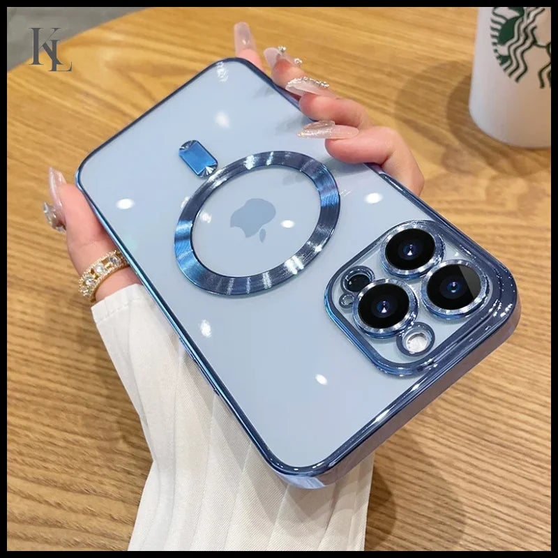 Magnetic Plating IPhone Case Sierra Blue / For iPhone 11Pro Max