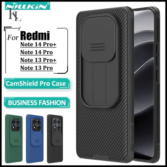 Nillkin for Xiaomi Redmi Note 14 Pro / Redmi Note 13 Pro + CamShield Pro Phone Case PC + TPU with Sliding Camera Cover