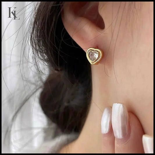 PONYKISS 925 Silver Heart Hoop Earrings