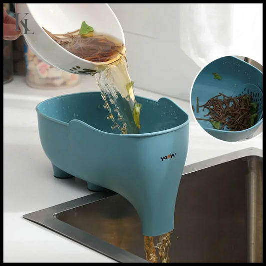 Sink Strainer Elephant Sculpt Leftover Drain Basket Soup Garbage Filter