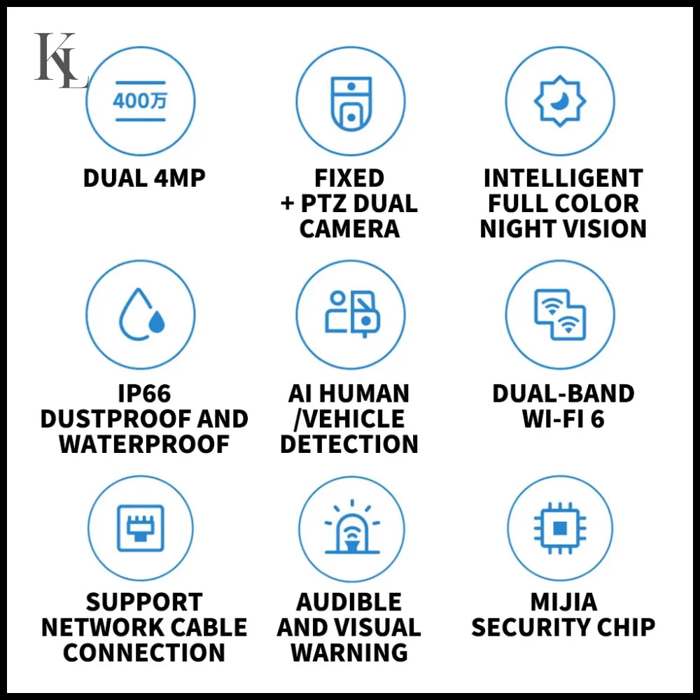 Xiaomi Outdoor CW500 Dual Camera Version Night Vision Smart Home