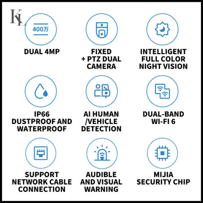 Xiaomi Outdoor CW500 Dual Camera Version Night Vision Smart Home
